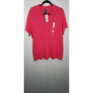 NWT Plus Size Pink Twist Polo Top Size 0x from Karen Scott Women